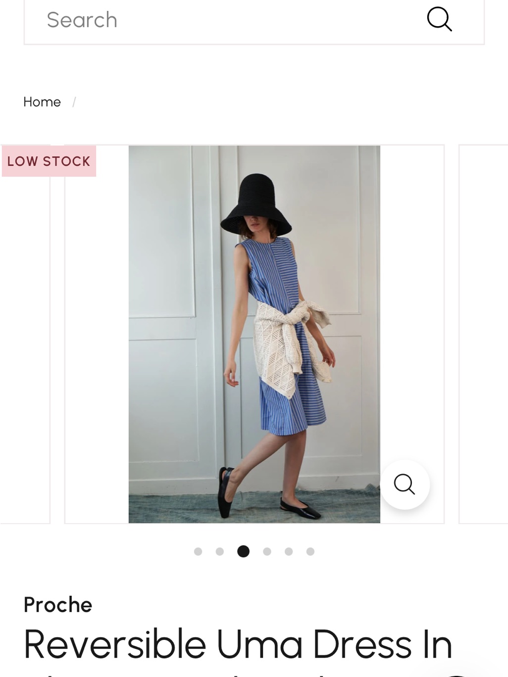 Reversible Uma Dress In Blue Stripe — image 2 of 7